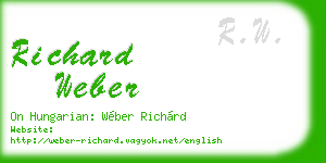 richard weber business card