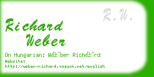 richard weber business card